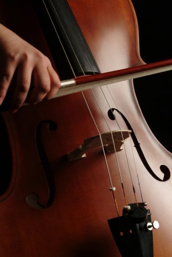 person playing cello