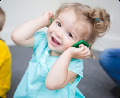 toddler playing at the nursery